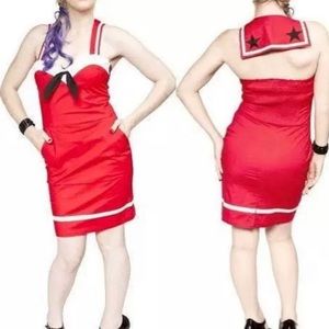 🧨LAST ONE🧨NWT Vintage Sourpuss “Mary Sailor” Sexy Nautical Pencil Dress